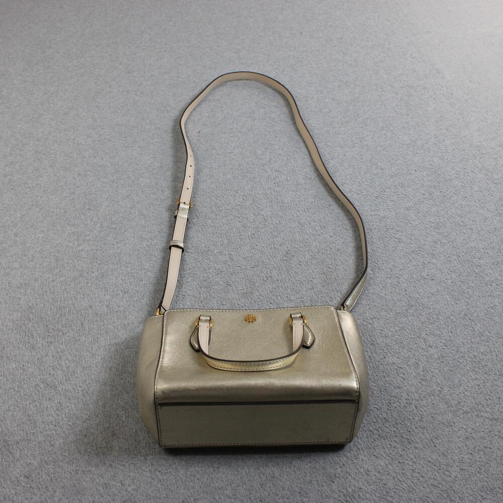 Tory Burch Emerson Mini Purse Top Handle Bag Metallic Women Leather Crossbody